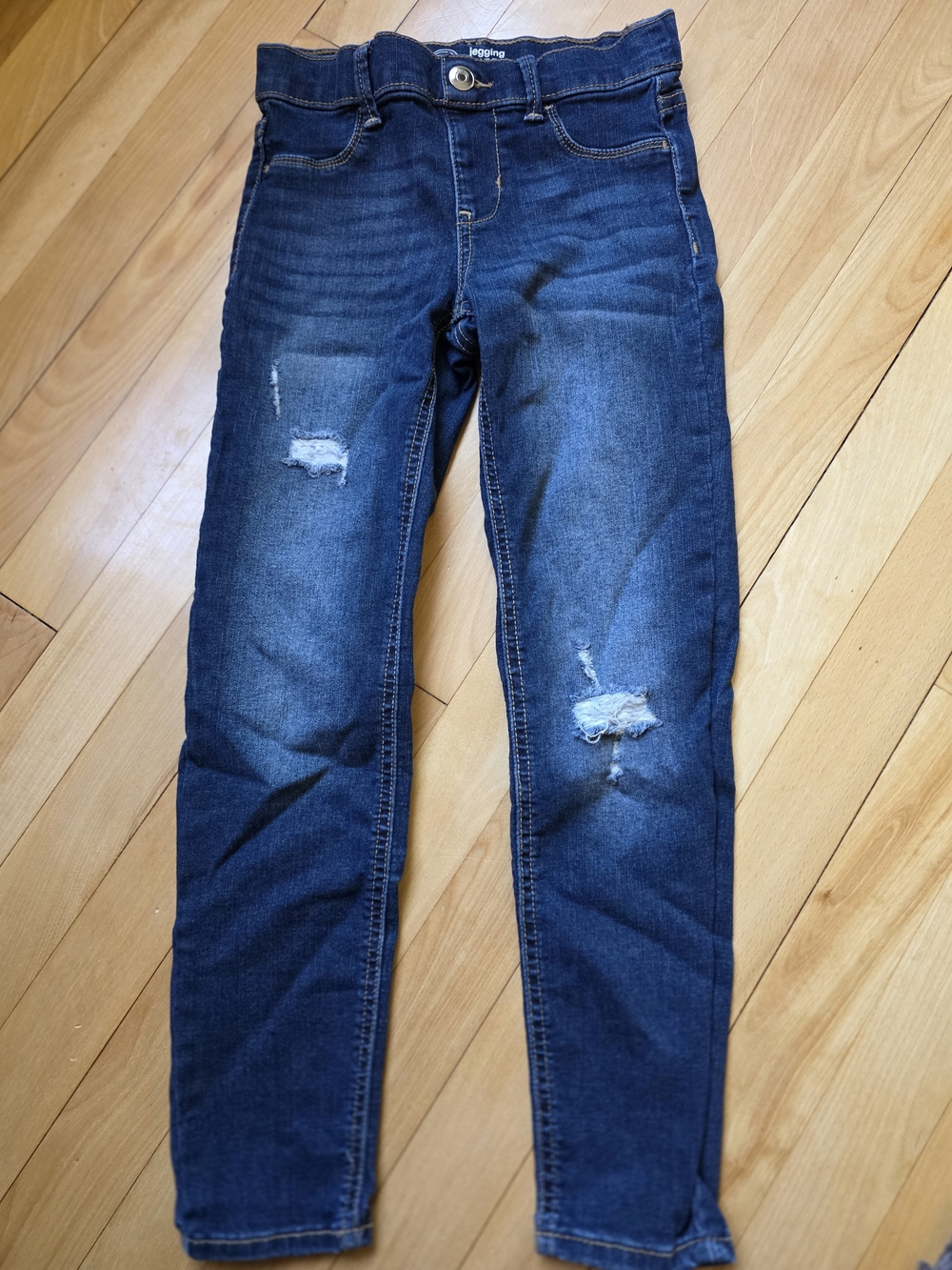 wonder nation Dark Indigo Distressed Skinny Jeans